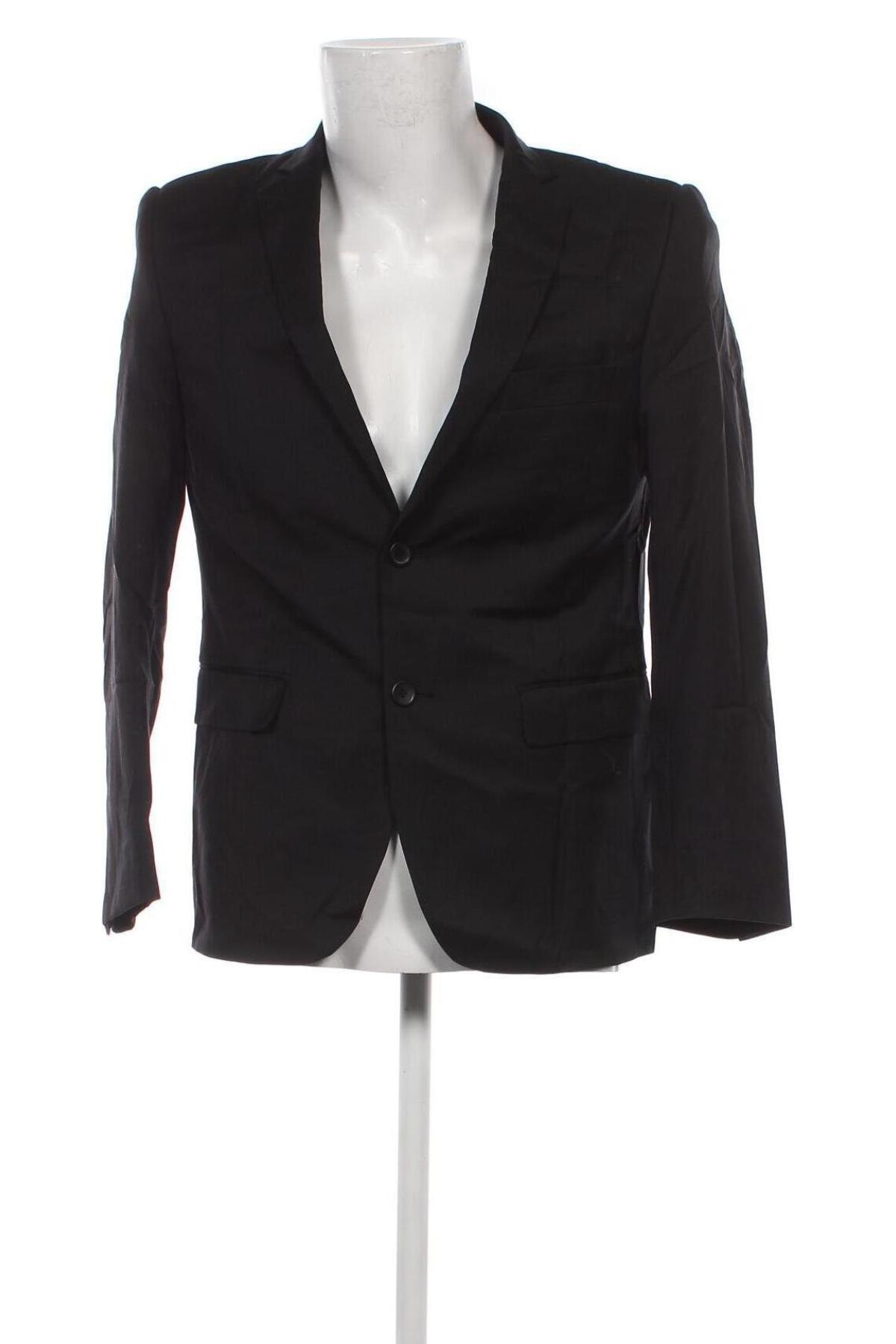 Ανδρικό σακάκι Dressmann, Μέγεθος S, Χρώμα Μαύρο, Τιμή 8,54 €