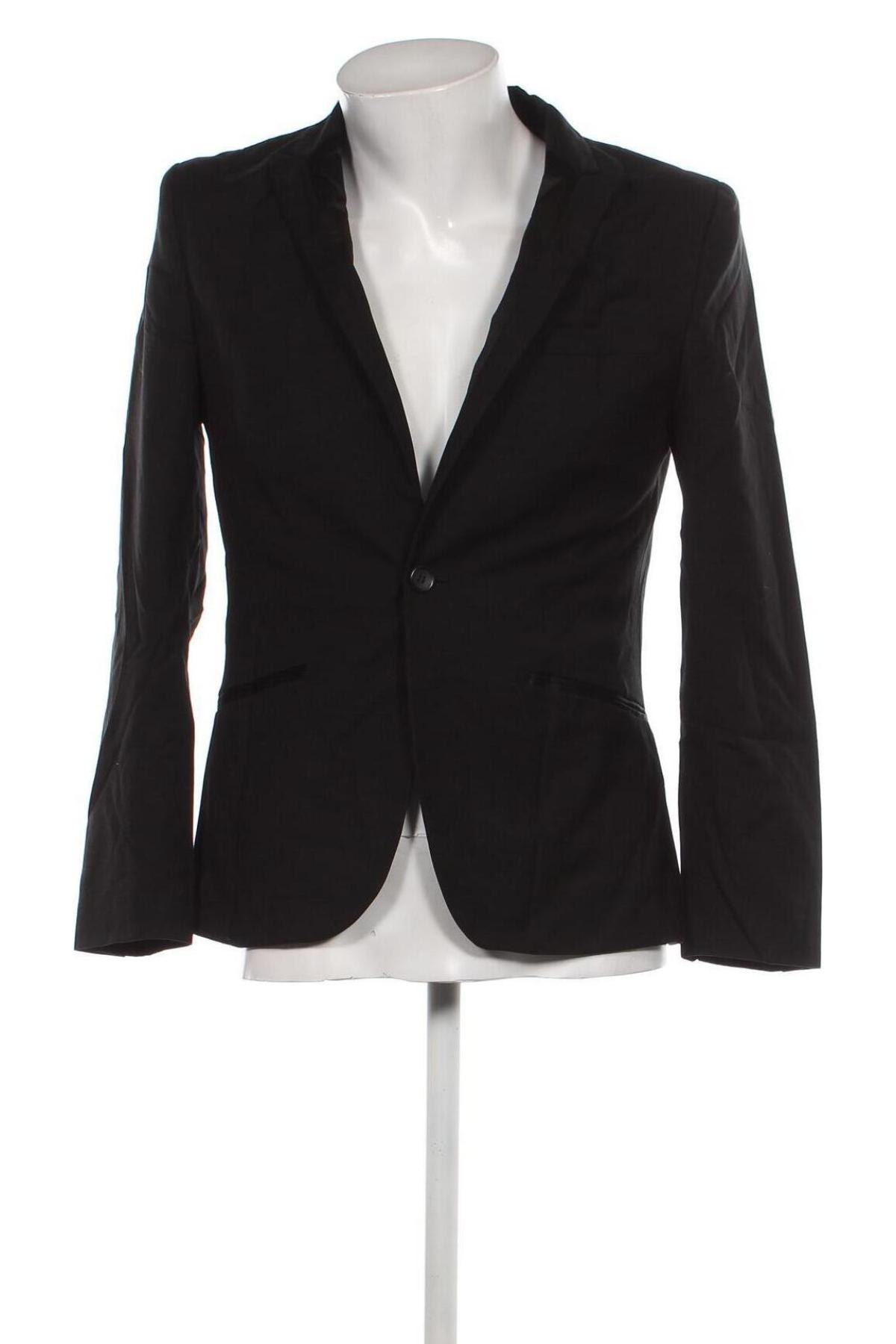 Мъжко сако H&M, Размер S, Цвят Черен, Цена 13,64 лв.