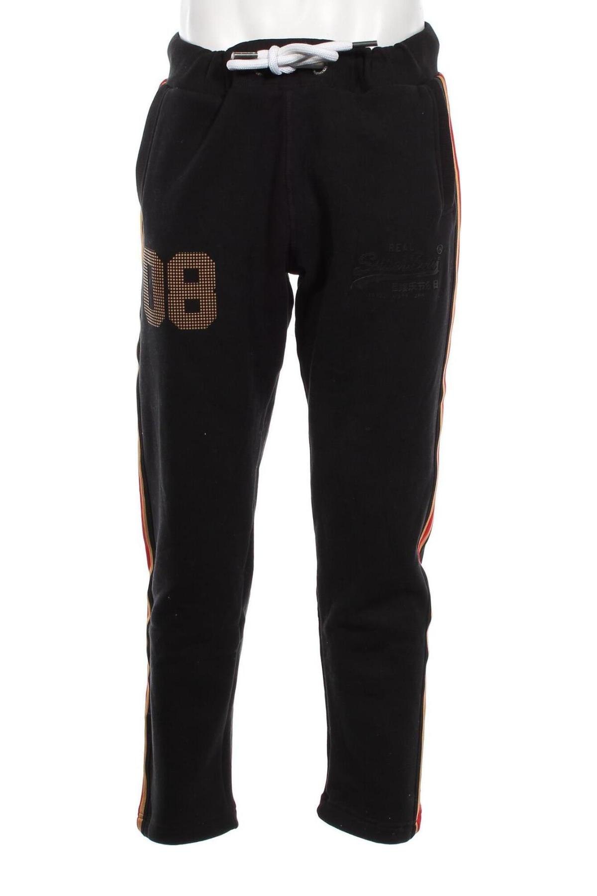 Pantaloni trening de bărbați Superdry, Mărime XL, Culoare Negru, Preț 289,40 Lei