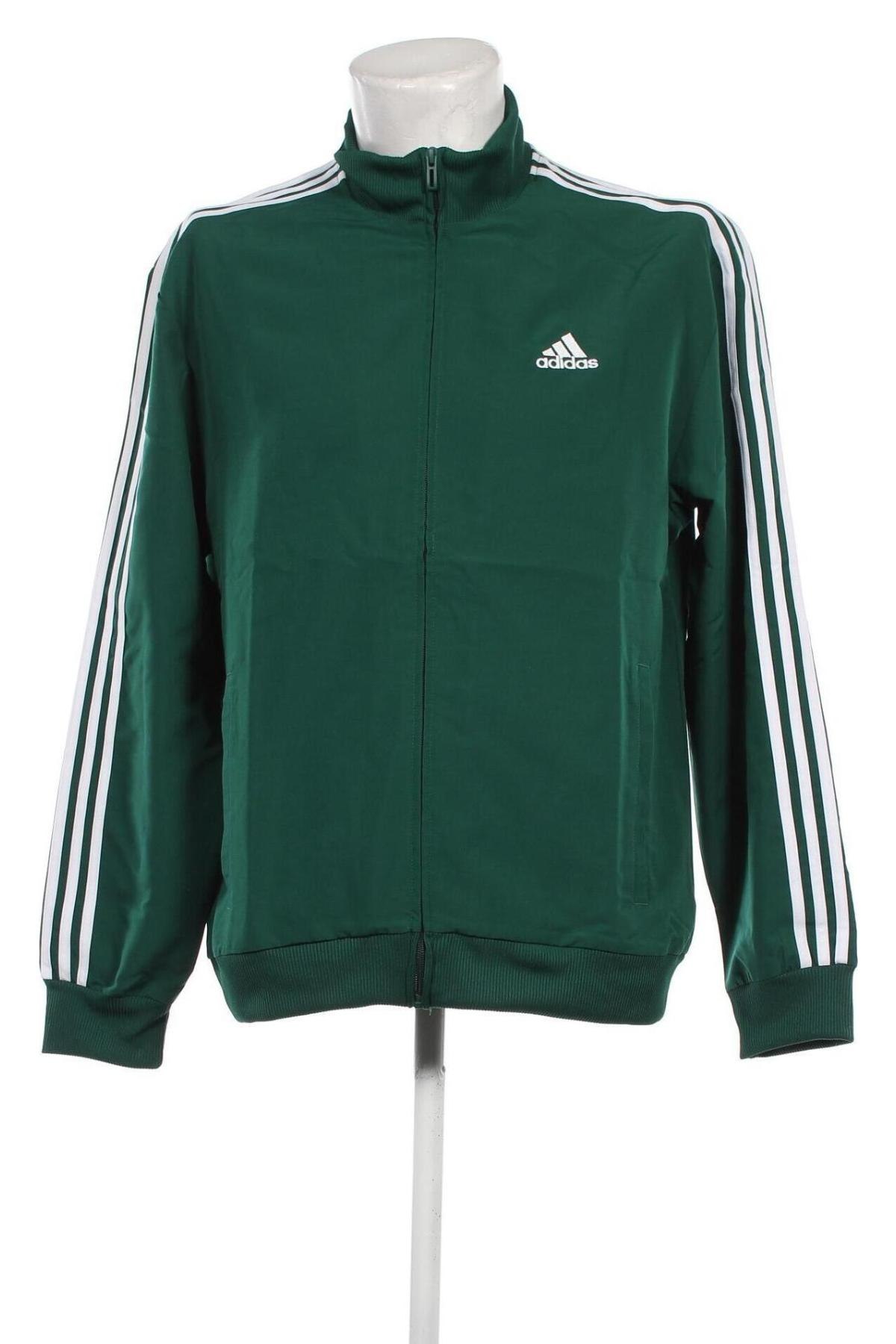 Мъжко спортно горнище Adidas, Размер M, Цвят Зелен, Цена 91,80 лв.