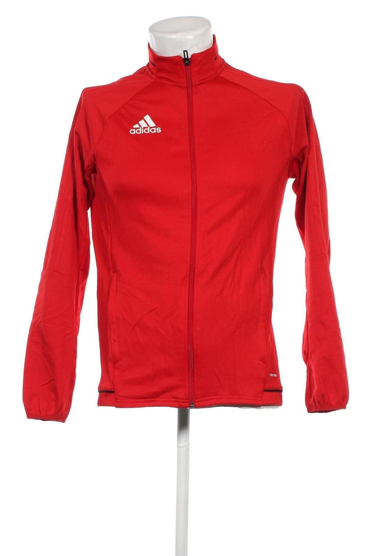 Мъжко спортно горнище Adidas, Размер M, Цвят Червен, Цена 48,00 лв.