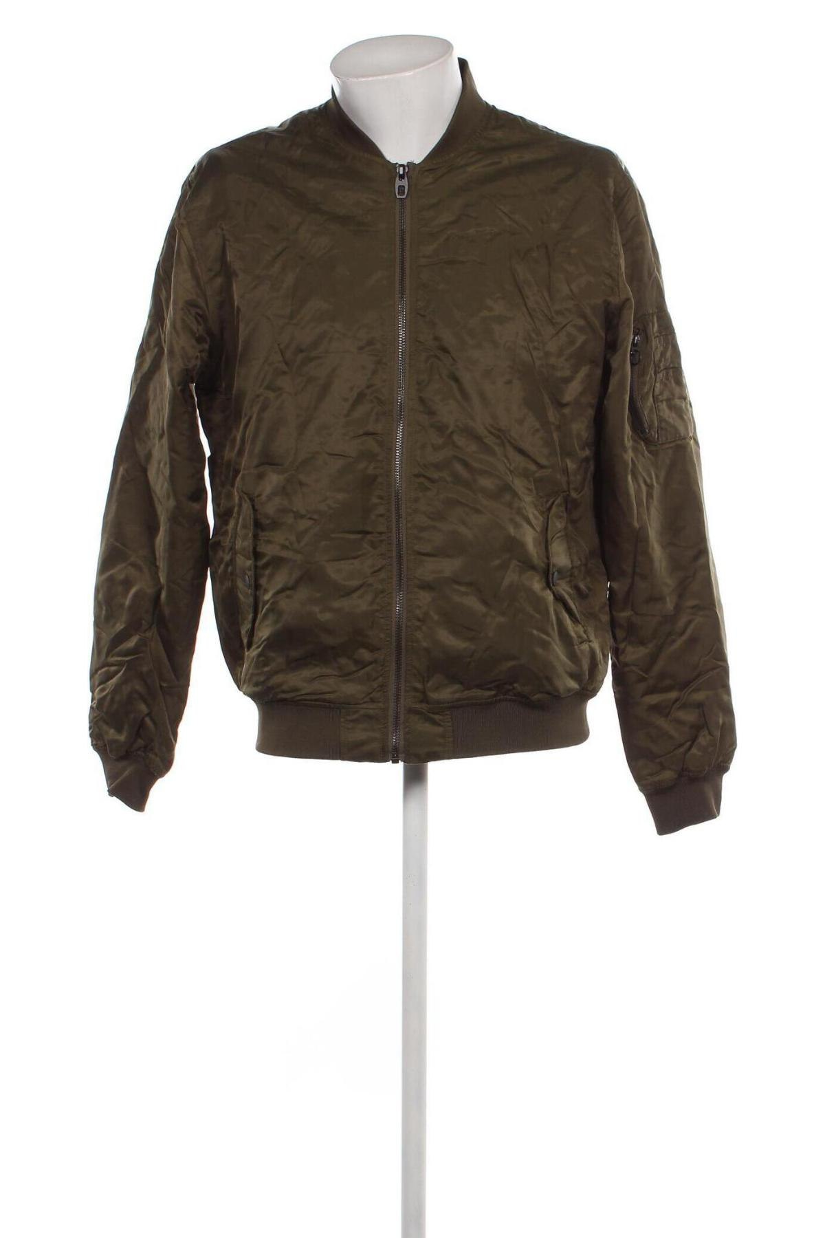 Herrenjacke Bershka, Größe L, Farbe Grün, Preis 9,02 €