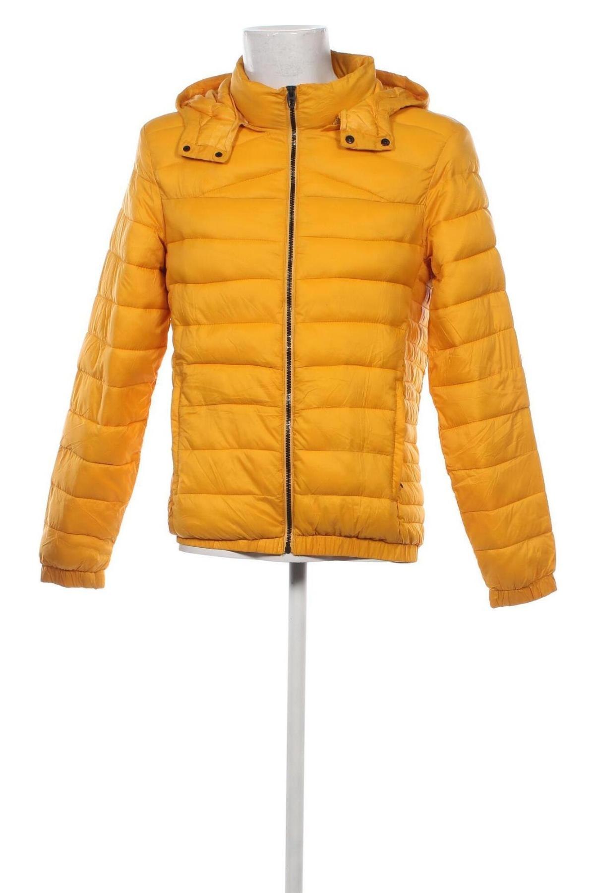 Ανδρικό μπουφάν Bershka, Μέγεθος L, Χρώμα Κίτρινο, Τιμή 29,69 €