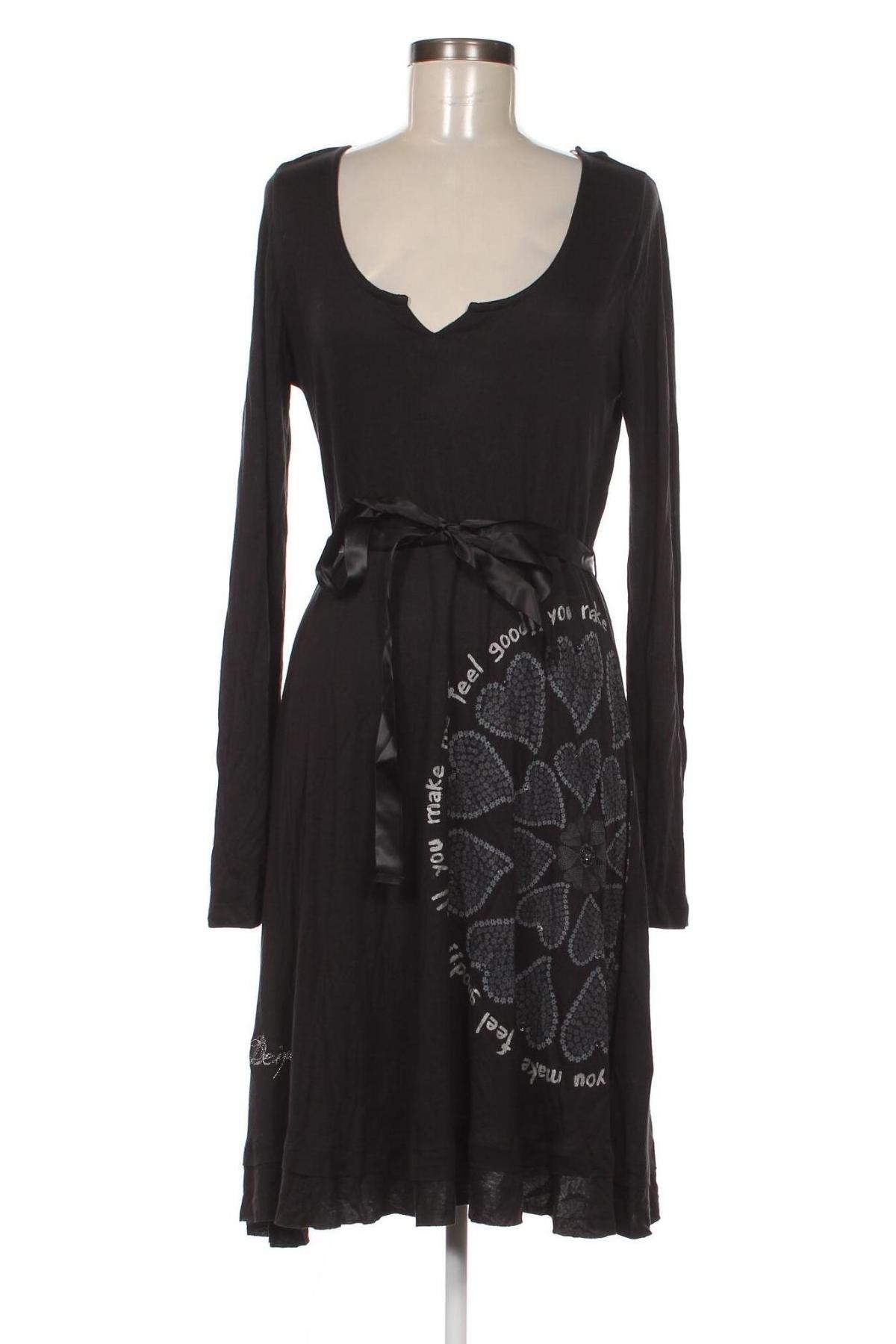 Šaty  Desigual, Veľkosť L, Farba Čierna, Cena  74,22 €