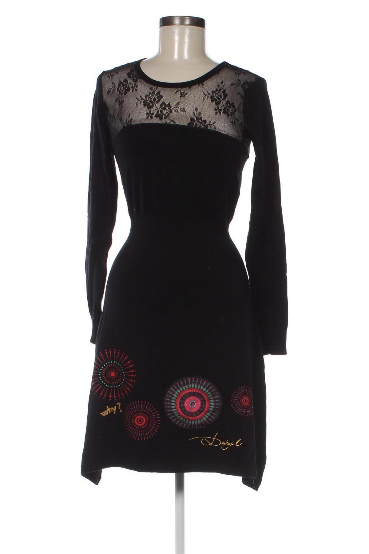 Šaty  Desigual, Veľkosť M, Farba Čierna, Cena  25,58 €