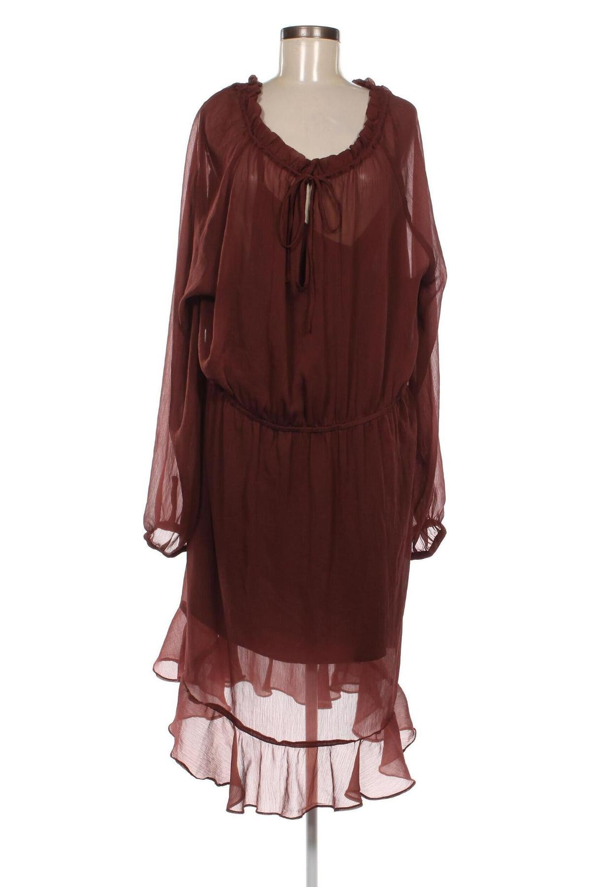 Φόρεμα Guido Maria Kretschmer for About You, Μέγεθος 3XL, Χρώμα Καφέ, Τιμή 19,52 €