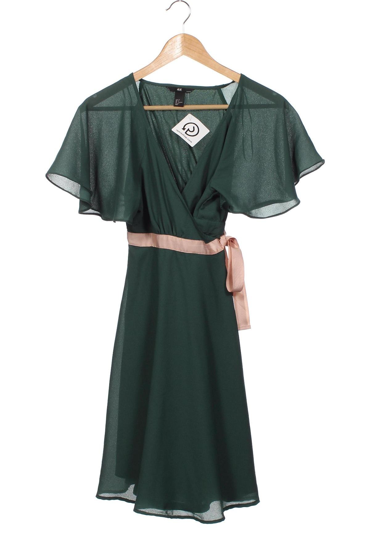 Sukienka H&M, Rozmiar XS, Kolor Zielony, Cena 133,37 zł