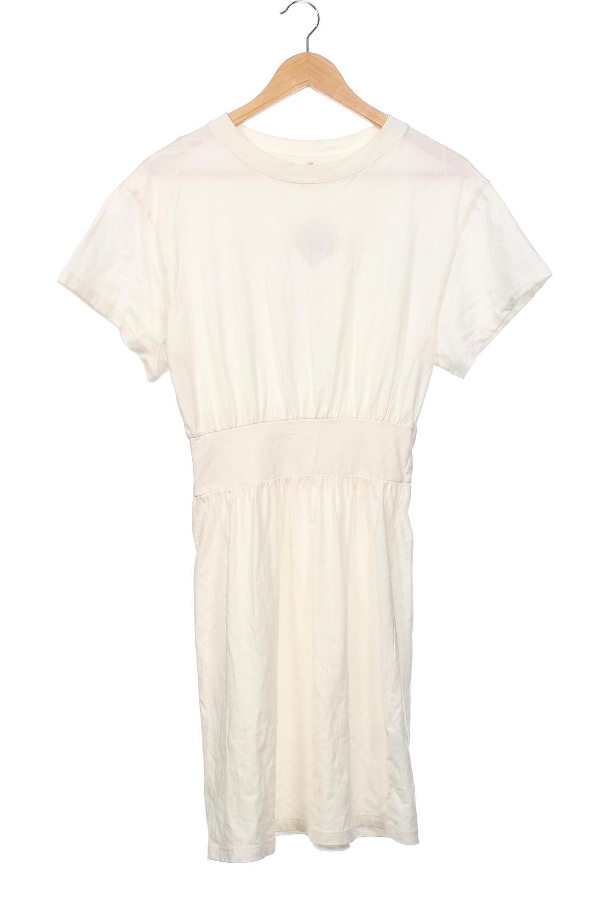 Kleid H&M, Größe XS, Farbe Ecru, Preis 7,56 €