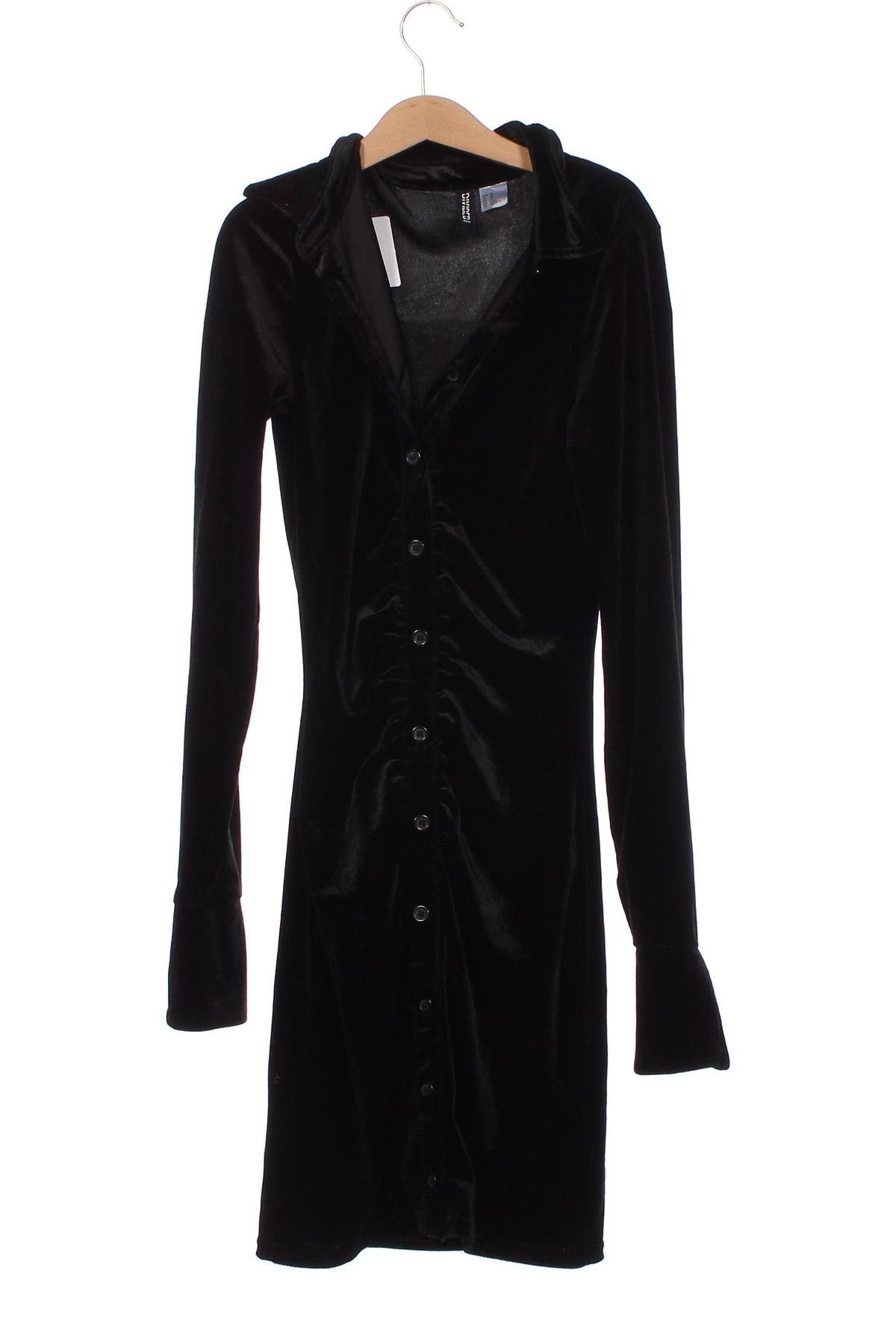 Kleid H&M Divided, Größe XS, Farbe Schwarz, Preis 16,03 €