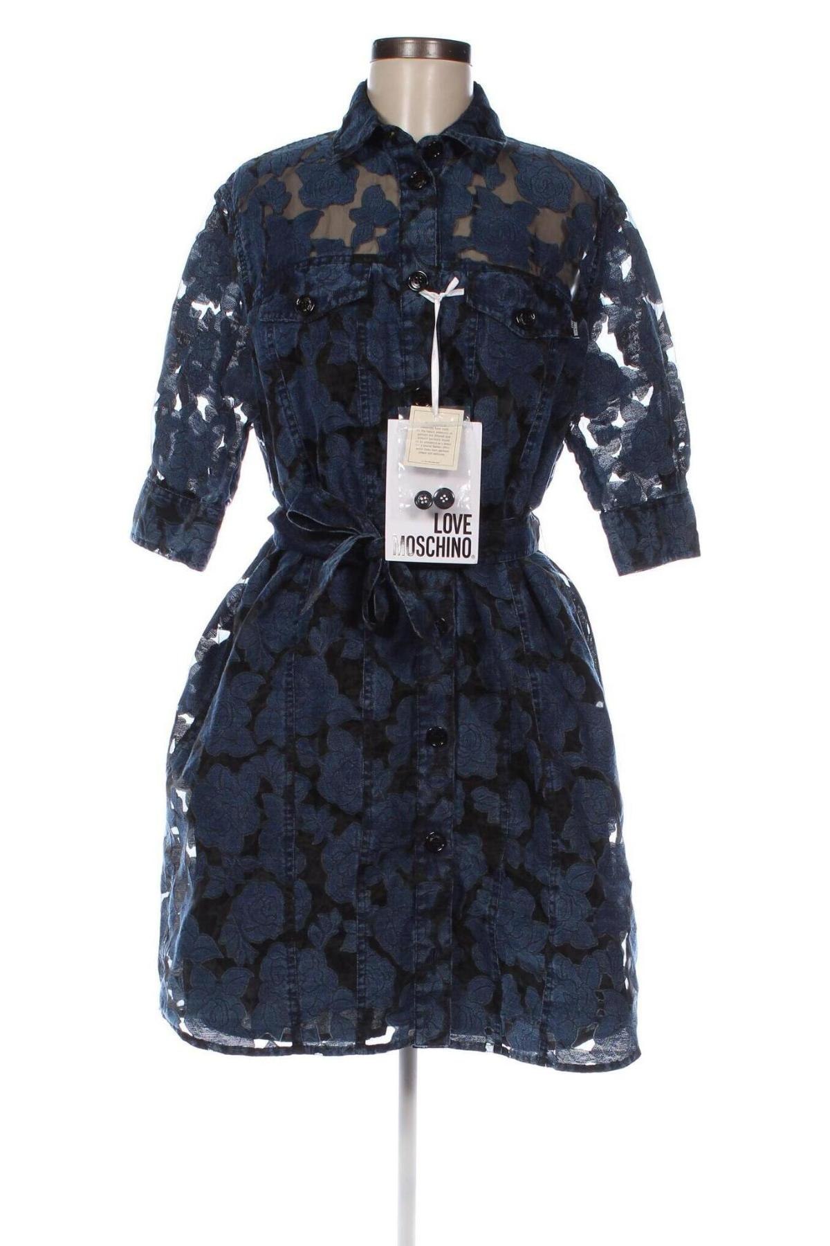 Kleid Love Moschino, Größe M, Farbe Blau, Preis 196,39 €