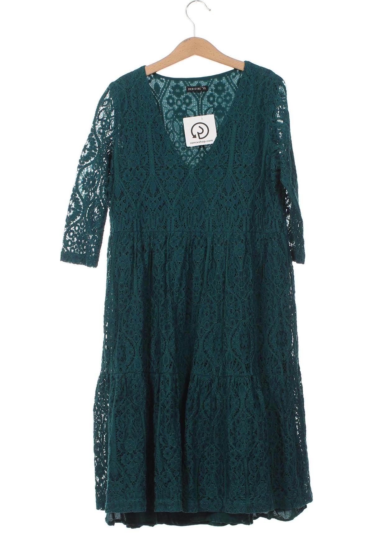 Kleid Medicine, Größe XS, Farbe Grün, Preis 2,08 €