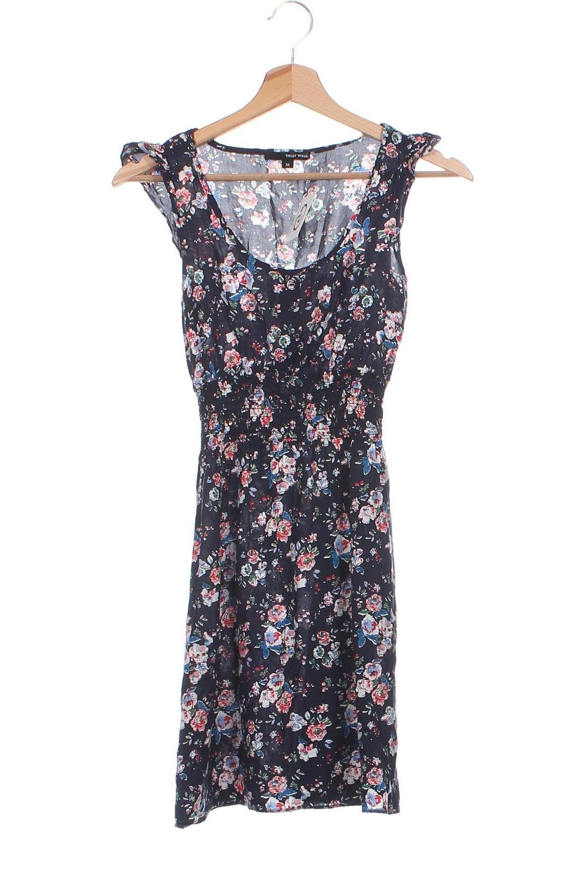 Kleid Tally Weijl, Größe XS, Farbe Blau, Preis 4,90 €