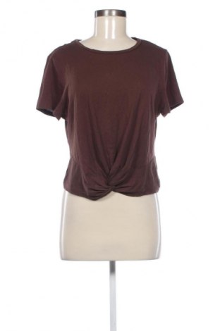Damski T-shirt H&M, Rozmiar L, Kolor Brązowy, Cena 39,00 zł