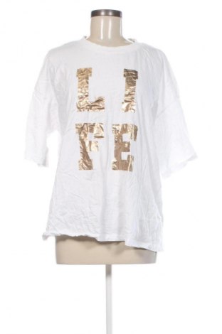 Γυναικείο t-shirt Kaffe, Μέγεθος XXL, Χρώμα Λευκό, Τιμή 11,99 €