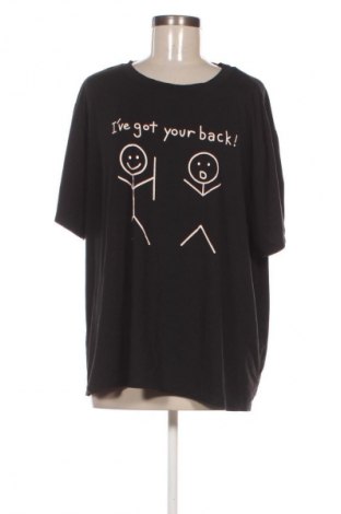 Damen T-Shirt SHEIN, Größe 4XL, Farbe Schwarz, Preis € 11,99