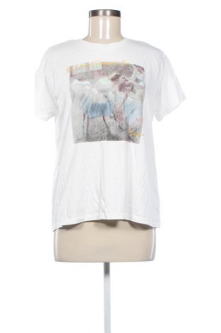 Damski T-shirt Sinsay, Rozmiar L, Kolor Biały, Cena 39,08 zł