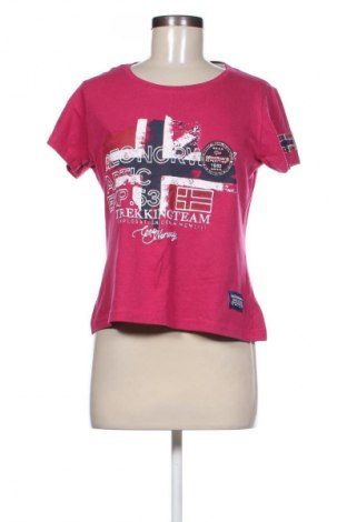Damen T-Shirt Geographical Norway, Größe M, Farbe Rosa, Preis 8,70 €