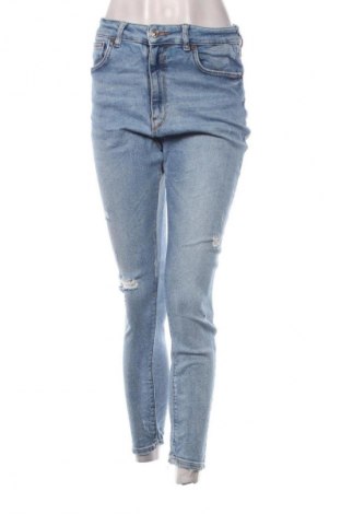 Damskie jeansy Zara, Rozmiar L, Kolor Niebieski, Cena 88,99 zł