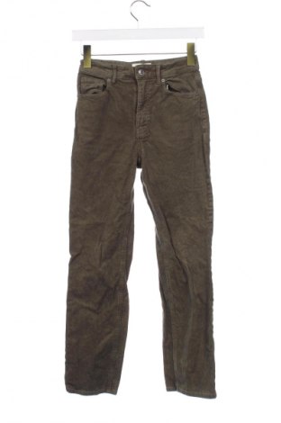 Damen Cordhose H&M, Größe XS, Farbe Grün, Preis 8,99 €
