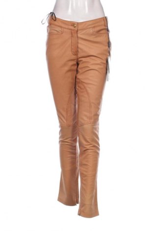 Pantaloni de piele pentru damă Apart, Mărime S, Culoare Bej, Preț 1.094,16 Lei