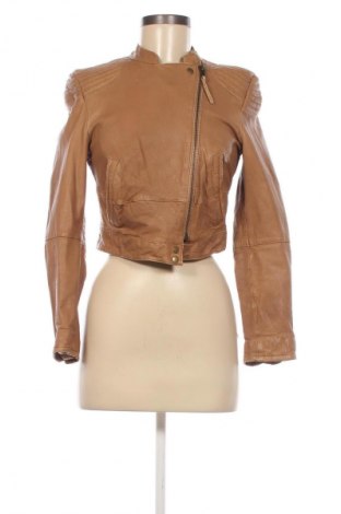 Geacă de piele pentru femei H&M, Mărime M, Culoare Bej, Preț 247,45 Lei