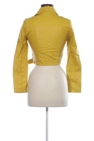 Γυναικείο δερμάτινο μπουφάν NEW COLLECTION, Μέγεθος S, Χρώμα Κίτρινο, Τιμή 39,99 €
