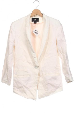 Damski żakiet H&M, Rozmiar XS, Kolor ecru, Cena 112,36 zł