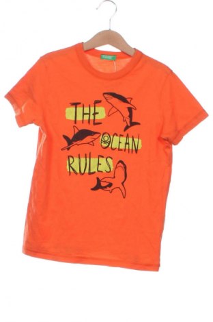 Kinder T-Shirt United Colors Of Benetton, Größe 7-8y/ 128-134 cm, Farbe Orange, Preis € 7,62