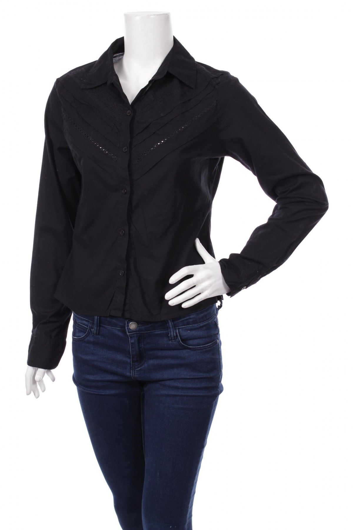 Γυναικείο πουκάμισο, Μέγεθος M, Χρώμα Μαύρο, Τιμή 13,40 €