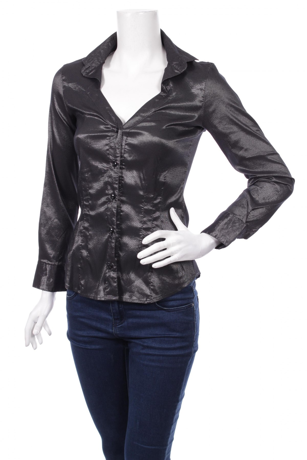 Γυναικείο πουκάμισο, Μέγεθος S, Χρώμα Γκρί, Τιμή 13,92 €