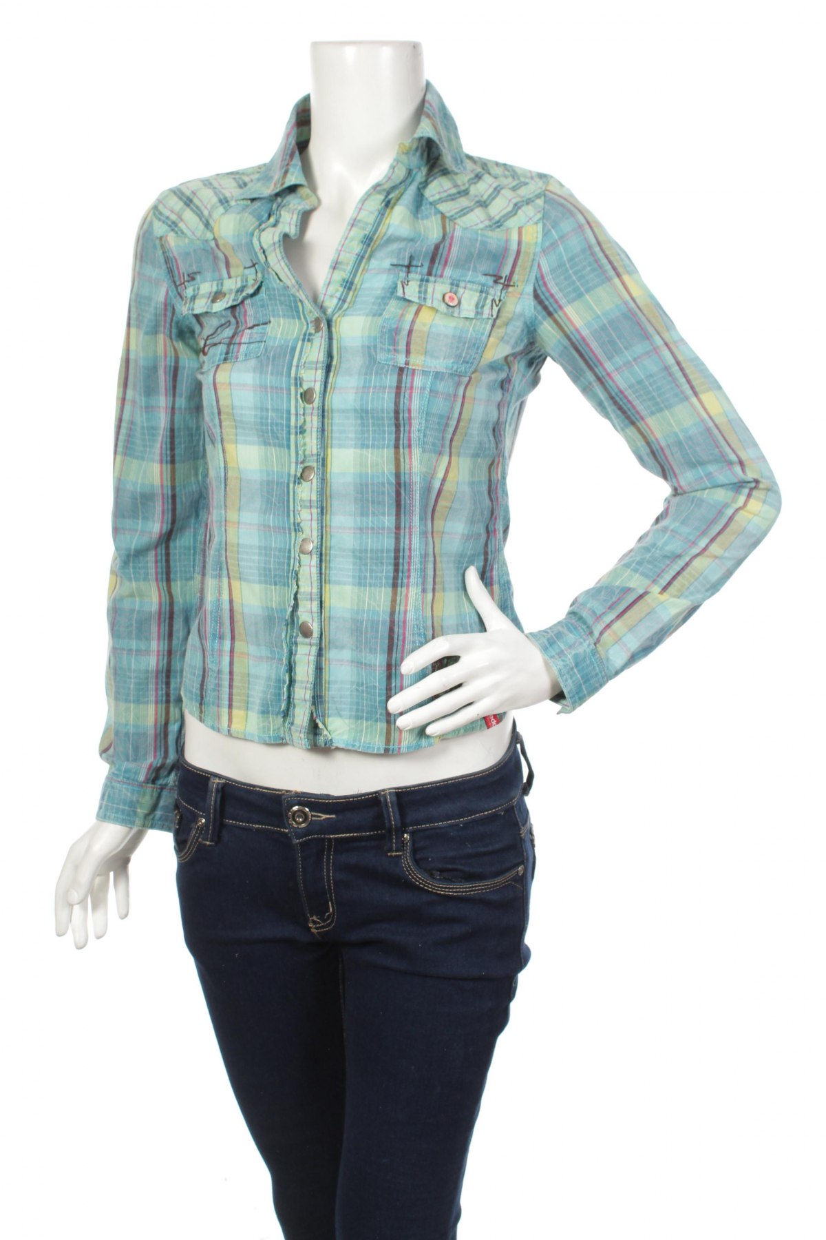Γυναικείο πουκάμισο Edc By Esprit, Μέγεθος XS, Χρώμα Πολύχρωμο, Τιμή 13,92 €