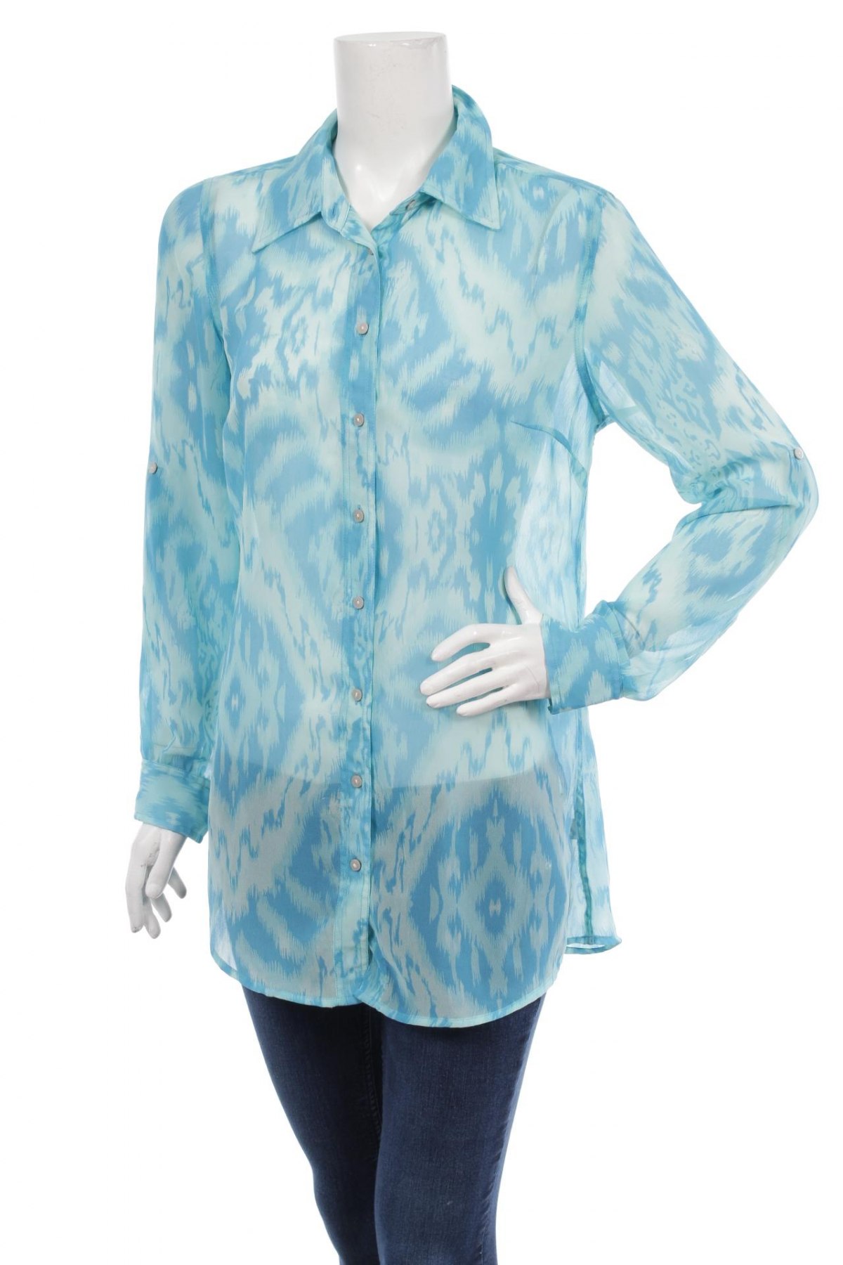 Γυναικείο πουκάμισο Gina Benotti, Μέγεθος L, Χρώμα Μπλέ, Τιμή 15,46 €