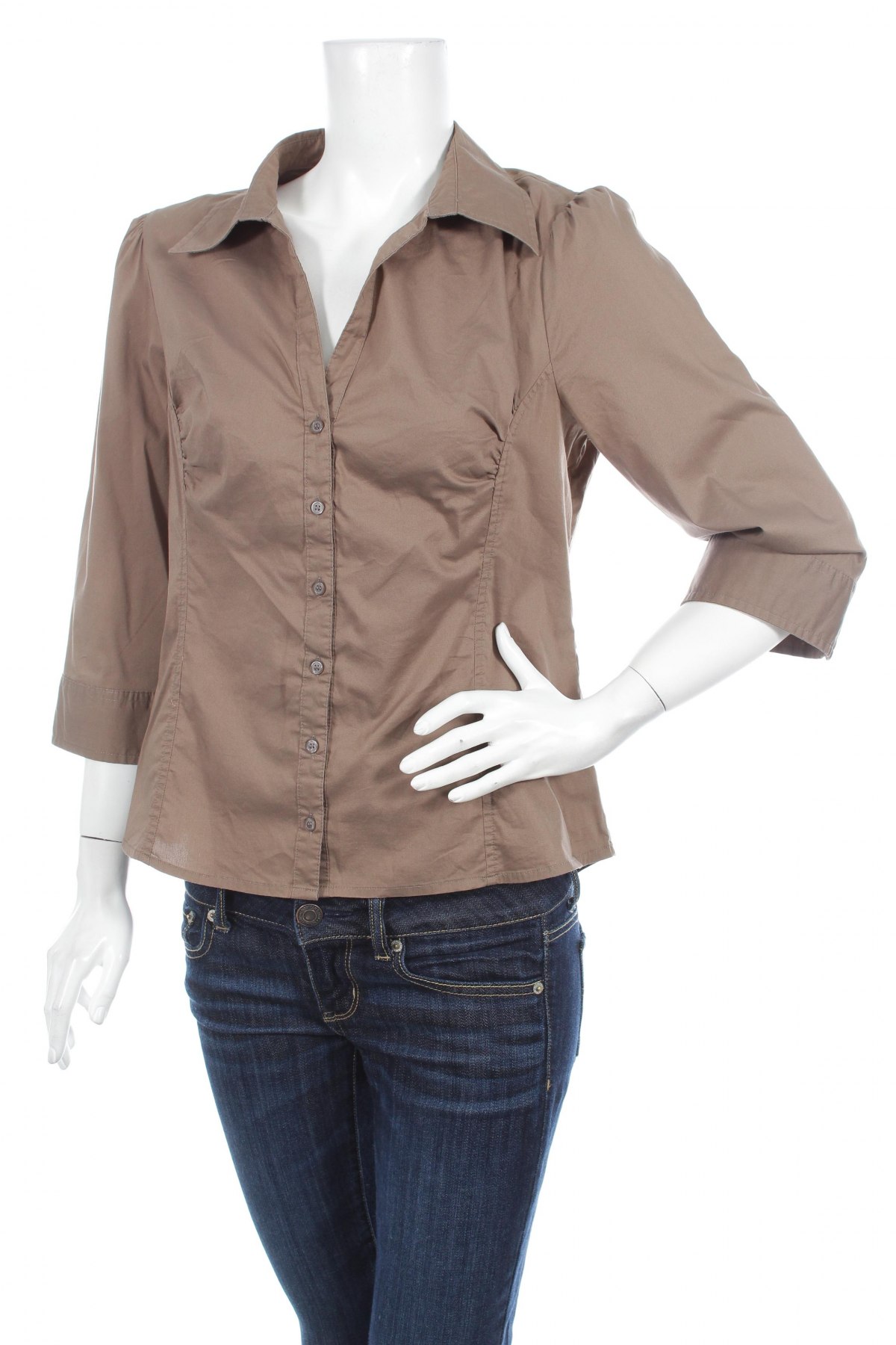 Γυναικείο πουκάμισο H&M, Μέγεθος XL, Χρώμα Καφέ, Τιμή 15,46 €