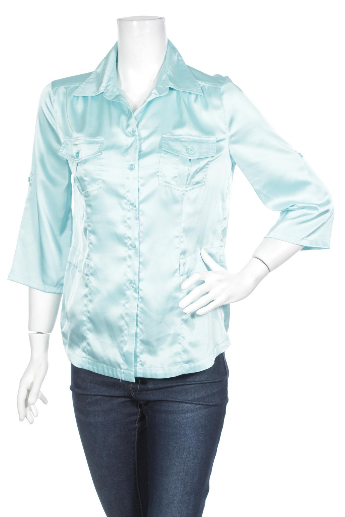 Γυναικείο πουκάμισο New York & Company, Μέγεθος S, Χρώμα Μπλέ, Τιμή 14,23 €