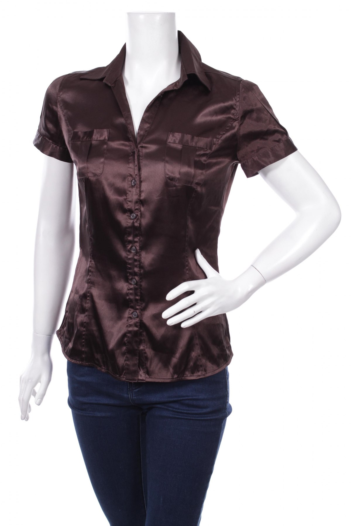 Γυναικείο πουκάμισο Zara, Μέγεθος S, Χρώμα Καφέ, Τιμή 13,70 €