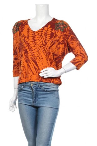 Γυναικεία μπλούζα Desigual, Μέγεθος S, Χρώμα Πορτοκαλί, Βισκόζη, Τιμή 23,45 €