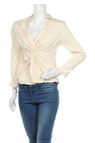 Дамска блуза Max Mara, Размер S, Цвят Екрю, Коприна, Цена 122,40 лв.