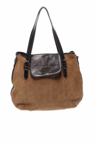 Дамска чанта Trina Turk, Цвят Бежов, Естествен велур, естествена кожа, Цена 139,00 лв.