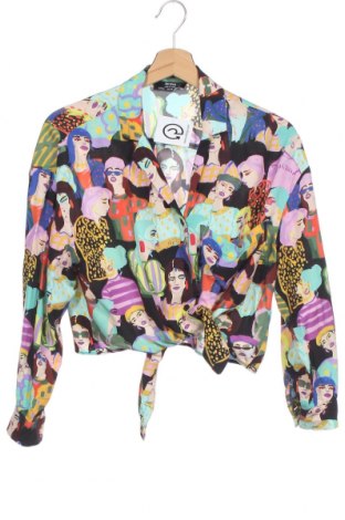 Γυναικείο πουκάμισο Bershka, Μέγεθος XS, Χρώμα Πολύχρωμο, Βισκόζη, Τιμή 16,08 €