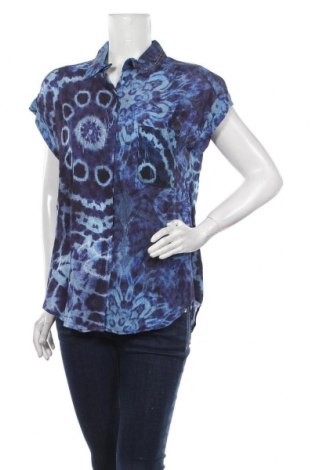Γυναικείο πουκάμισο Desigual, Μέγεθος L, Χρώμα Μπλέ, Βισκόζη, Τιμή 34,64 €