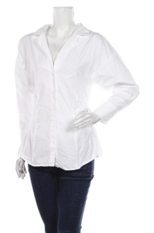Дамска риза Zara, Размер S, Цвят Бял, Памук, Цена 42,00 лв.