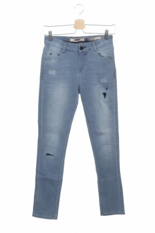 Damskie jeansy Bershka, Rozmiar XS, Kolor Niebieski, 90% bawełna, 8% poliester, 2% elastyna, Cena 111,95 zł