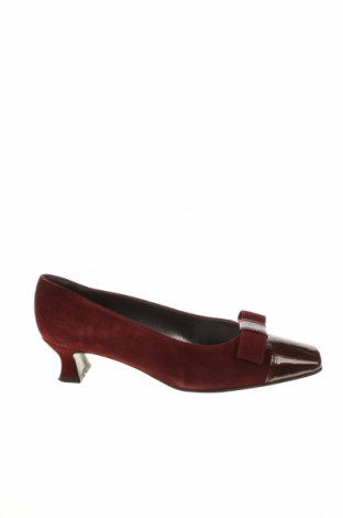 Дамски обувки Stuart Weitzman, Размер 38, Цвят Червен, Естествен велур, естествена кожа, Цена 273,00 лв.