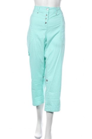Dámské kalhoty  Sheego, Velikost XXL, Barva Zelená, 98% bavlna, 2% elastan, Cena  395,00 Kč