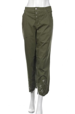 Dámske nohavice Sheego, Veľkosť XL, Farba Zelená, 98% bavlna, 2% elastan, Cena  15,34 €