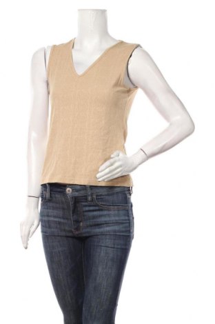 Γυναικείο αμάνικο μπλουζάκι Hennes, Μέγεθος L, Χρώμα  Μπέζ, Τιμή 4,77 €