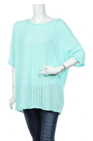 Γυναικείο πουλόβερ Sheego, Μέγεθος XL, Χρώμα Πράσινο, 50% βαμβάκι, 50%ακρυλικό, Τιμή 29,60 €