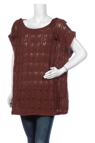 Γυναικείο πουλόβερ Sheego, Μέγεθος XXL, Χρώμα Καφέ, Βαμβάκι, Τιμή 29,60 €