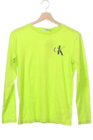 Детска блуза Calvin Klein Jeans, Размер 13-14y/ 164-168 см, Цвят Зелен, Памук, Цена 55,30 лв.