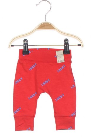 Детски панталон Cotton On, Размер 1-2m/ 50-56 см, Цвят Червен, 95% памук, 5% еластан, Цена 21,00 лв.